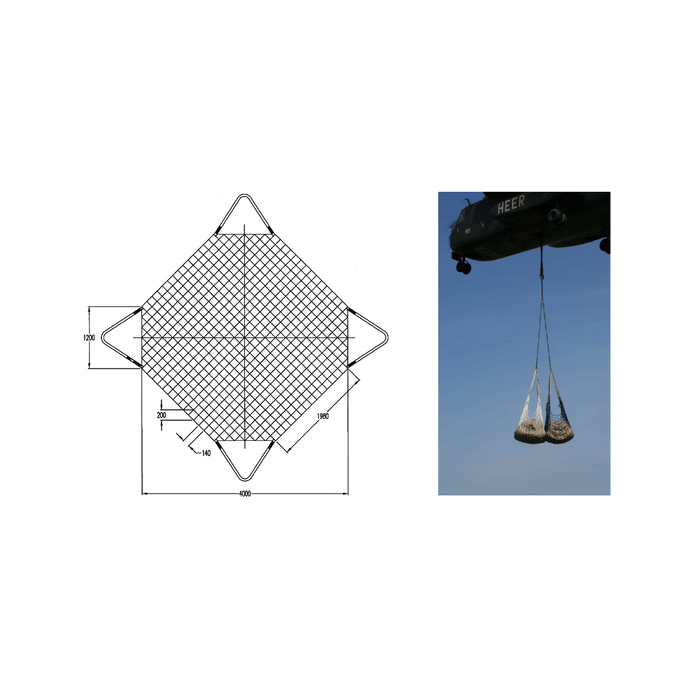 Helicopter Underslung Cargo Net